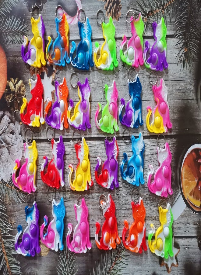 PSDFH 24 Packs Cats Funny Summer Present Unique Mini Item Assorted fidgets Toys for Kids Children Classroom Students Gifts from Teacher,Birthday Party Bubble Favor - Image 3